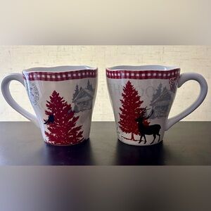(2) 222 Fifth - PTS International - Northwood Cottage Mug. 17oz